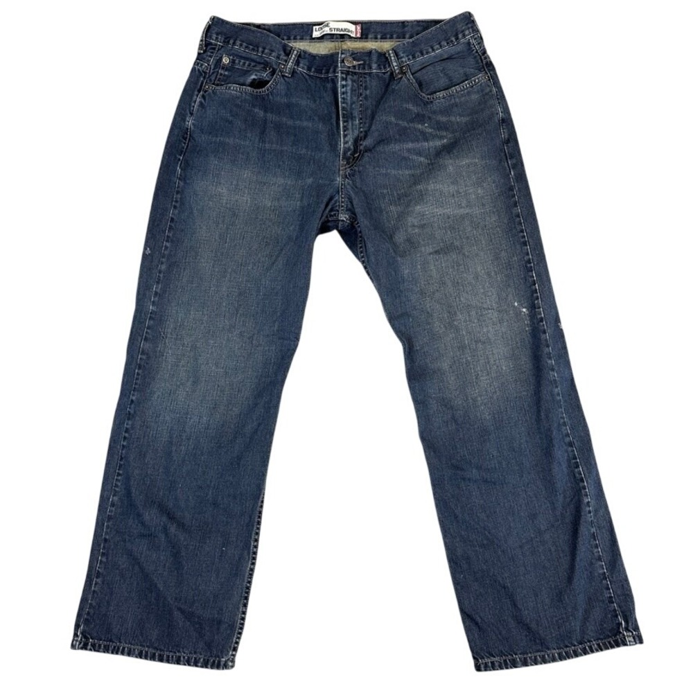 Levis 569 Loose Straight Leg Jeans Mens Dark Wash Denim Pants 38x30